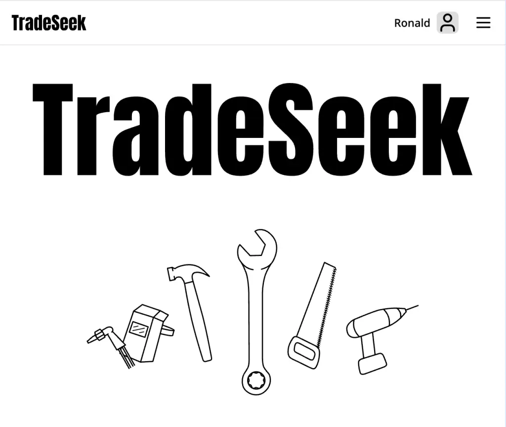 TradeSeek landing page